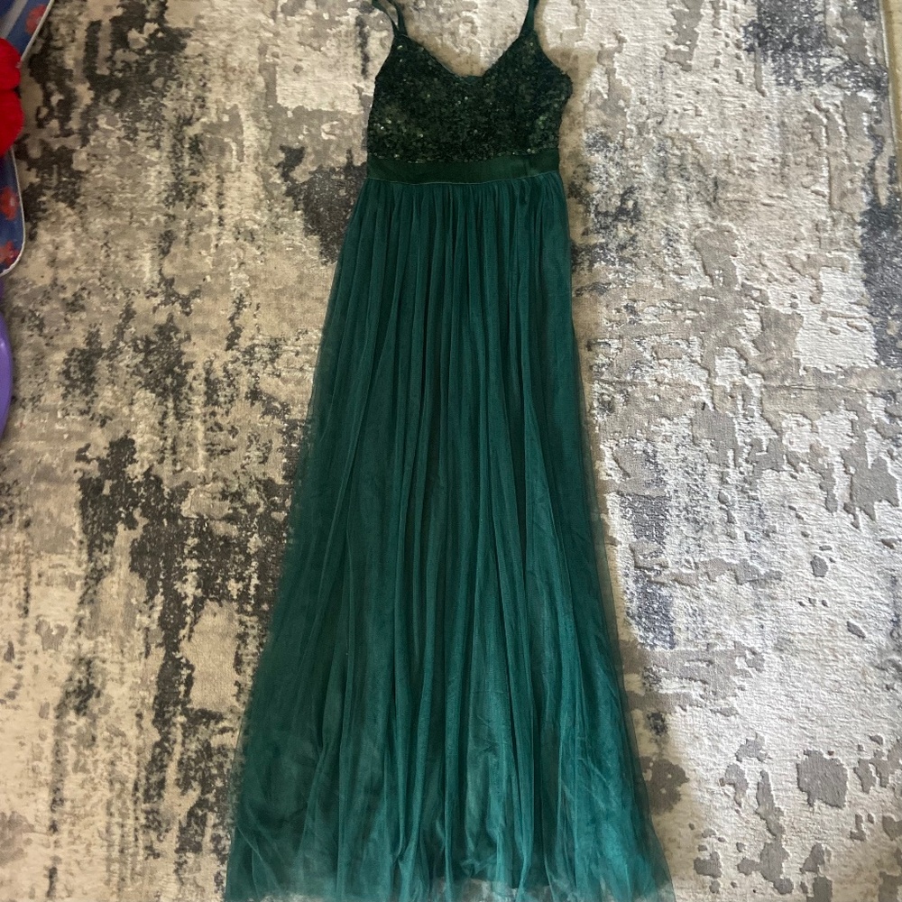 Green Sequin maxi dress